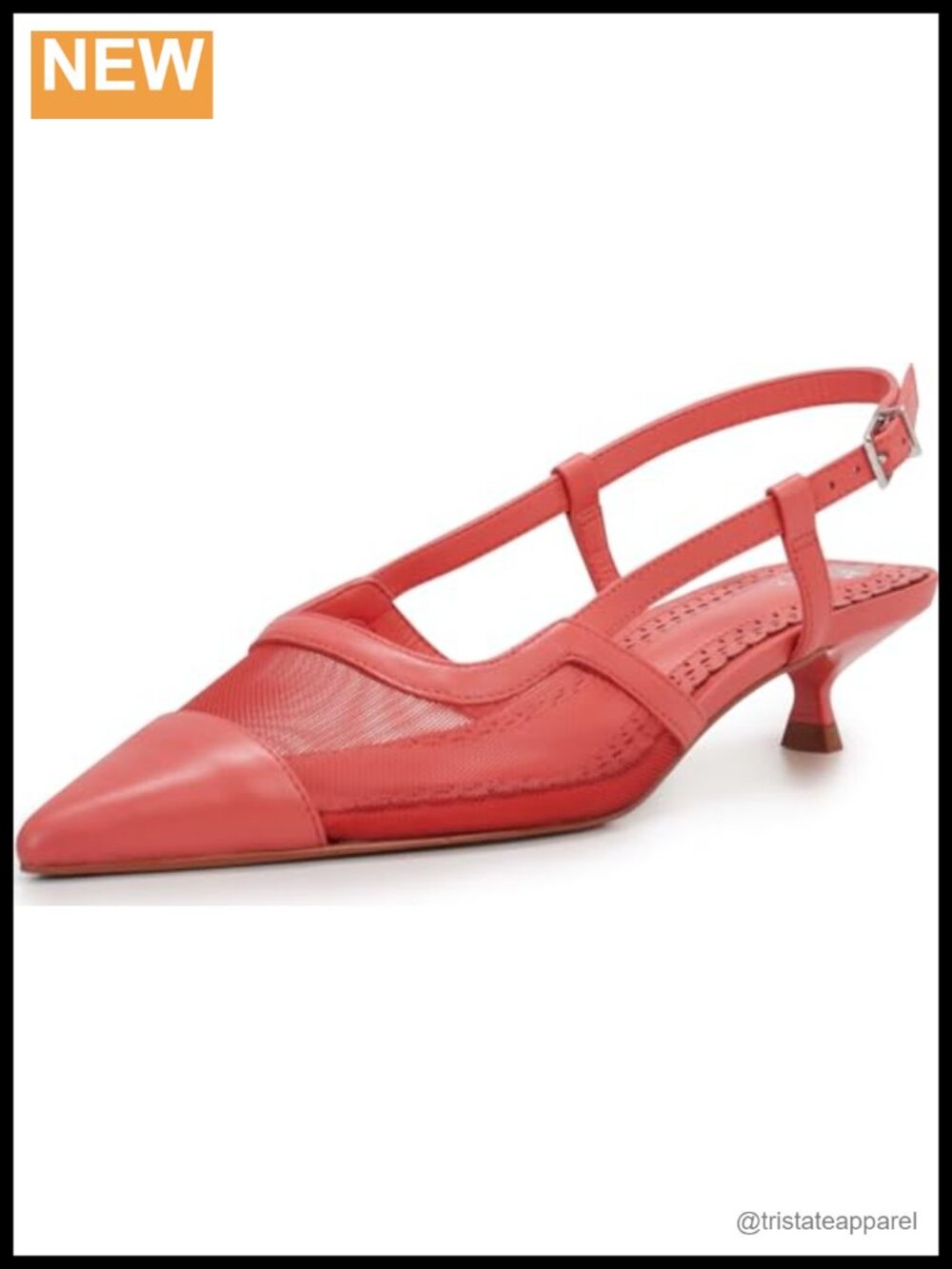 Pointed Toe Buckle Kitten Heel Pumps Leather